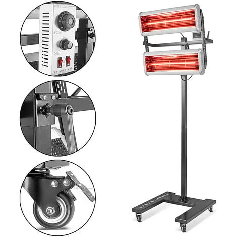 STAHLWERK Sécheur De Peinture Infrarouge IL-2400 ST Avec 2.400 Watts Et Trépied, Puissant Sécheur Infrarouge / émetteur IR / Sécheur IR Pour Le Séchage Professionnel De Peinture Automobile, D'apprêts, 3 STAHLWERK Sécheur De Peinture Infrarouge IL-2400 ST Avec 2.400 Watts Et Trépied, Puissant Sécheur Infrarouge / émetteur IR / Sécheur IR Pour Le Séchage Professionnel De Peinture Automobile, D'apprêts,