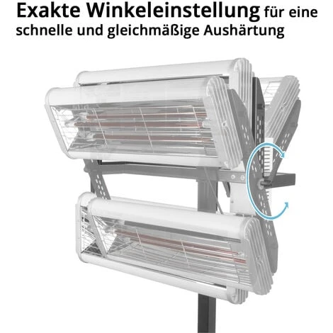 STAHLWERK Sécheur De Peinture Infrarouge IL-2400 ST Avec 2.400 Watts Et Trépied, Puissant Sécheur Infrarouge / émetteur IR / Sécheur IR Pour Le Séchage Professionnel De Peinture Automobile, D'apprêts, 6 STAHLWERK Sécheur De Peinture Infrarouge IL-2400 ST Avec 2.400 Watts Et Trépied, Puissant Sécheur Infrarouge / émetteur IR / Sécheur IR Pour Le Séchage Professionnel De Peinture Automobile, D'apprêts, – Image 4