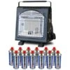 Chauffage à Gaz Portable 1700W + 28 Cartouches Gaz 2en1 Réchaud ALPEN Camping Basses Températures -Ubbink Magasin 81818067 1