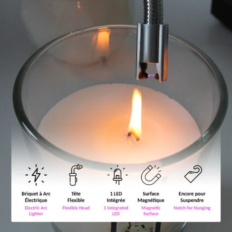 Briquet Arc Electirque - Embout Flexible - Magnétique - Rechargeable USB 5 Briquet Arc Electirque - Embout Flexible - Magnétique - Rechargeable USB – Image 3