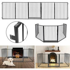 SWANEW Barrière De Sécurité Enfant Bébé, Animaux 3 Mètres 5 Panneaux 30576cm