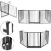 SWANEW Barrière De Sécurité Enfant 305 Cm Barrière Pare Feu Grille De Protection Métal Pliable Avec Porte Inclus -Ubbink Magasin 82656303 1