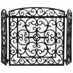 ESSCHERT DESIGN Pare-feu Décoratif En Fonte - L 20,5 X L 61 X H 59 - Noir - Livraison Gratuite