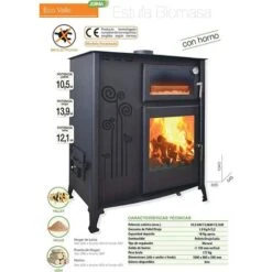Estufa Policombustible Con Horno Joima Modelo Eco Valle -Ubbink Magasin 82759586 2