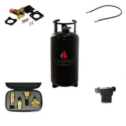 Pack CAMPKO Kit Bouteille GPL 36L + Lyre 2m + Boîte De Transfert + Filtre à Gaz + Adaptateurs Camping-Car