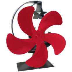 Ventilateur De Cheminée En Forme De Lune, Ventilateur De Cheminée à Bois Thermique à 5 Feuilles, Ventilateur De Cheminée En Alliage D'aluminium, Accessoires De Cheminée - 1 Pièce Noir -Ubbink Magasin 83753079 3