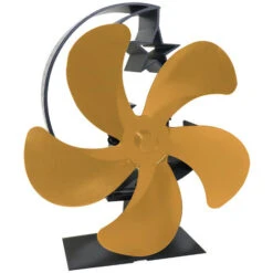 Ventilateur De Cheminée En Forme De Lune, Ventilateur De Cheminée à Bois Thermique à 5 Feuilles, Ventilateur De Cheminée En Alliage D'aluminium, Accessoires De Cheminée - 1 Pièce Noir -Ubbink Magasin 83753079 4