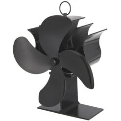 Ventilateur De Cheminée à Cycle Thermique à économie D'énergie Ventilateur De Salon Domestique Non électrique, Ventilateur Thermique De Cheminée 4 Feuilles