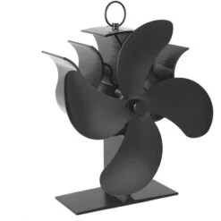 Ventilateur De Cheminée à Cycle Thermique à économie D'énergie Ventilateur De Salon Domestique Non électrique, Ventilateur Thermique De Cheminée 4 Feuilles -Ubbink Magasin 83753383 5