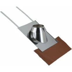 Solin Inox 15 à 30° Tuile Therminox - Diamètre Int. : 130 / Diamètre Ext. : 194