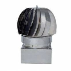 Chemine En Acier Base Carre Et Coupe-vent 17x17 Cm