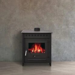 POÊLE À BOIS LYA 12KW BÛCHES 45CM - Acier -Ubbink Magasin 85684459 5