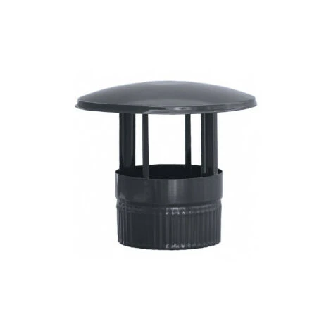 Practic - Capuchon De Cheminée Noir 100Ø 3 Practic - Capuchon De Cheminée Noir 100Ø