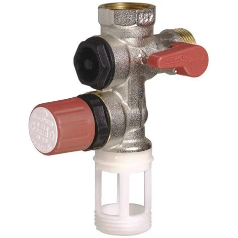 Comap Set Groupe De Sécurité Hydraulique Laiton, Raccordement Femelle Ø 3/4 + Siphon De Groupe De Sécurité Avec Déflecteur 26x34 5 Comap Set Groupe De Sécurité Hydraulique Laiton, Raccordement Femelle Ø 3/4 + Siphon De Groupe De Sécurité Avec Déflecteur 26x34 – Image 3