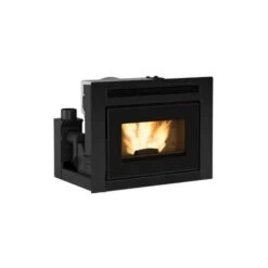 Insert A' Pellets Comfort Idro L80 En Fonte Noire Avec Vitre Panoramique 19 Kw Pour 500 M Chauffe' -Ubbink Magasin 86884885 2