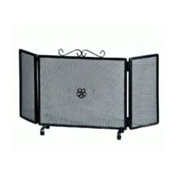 Pare-A Tincelles Avec 3 Portes TorsadA Es Pour CheminA E En Fer ForgA Cm 100x50 H