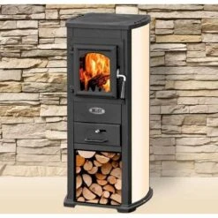 Poêle à Bois Blist Economique Lux Beige -Ubbink Magasin 86992363 5
