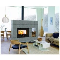 Insert Pour Cheminée à Bois F.lli Lerda L-90 Double Face 18 Kw