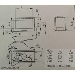 Insert Pour Cheminée à Bois F.lli Lerda L-90 Double Face 18 Kw -Ubbink Magasin 86993196 4