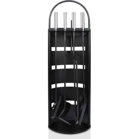AUFUN Ensemble De Cheminée En Acier Inoxydable 5 Pièces Ensemble D'accessoires, Noir 3 AUFUN Ensemble De Cheminée En Acier Inoxydable 5 Pièces Ensemble D'accessoires, Noir