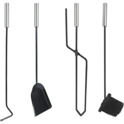 AUFUN Ensemble De Cheminée En Acier Inoxydable 5 Pièces Ensemble D'accessoires, Noir 9 AUFUN Ensemble De Cheminée En Acier Inoxydable 5 Pièces Ensemble D'accessoires, Noir -Ubbink Magasin 87110782 3