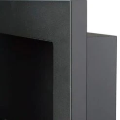 Cheminée Moderne Au Bioéthanol Avec Cadre Mural Encastré Lucca Black -Ubbink Magasin 87511900 5