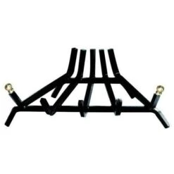 Grille Bûches Acier 5 Barres Triangulaires 45X34X16H