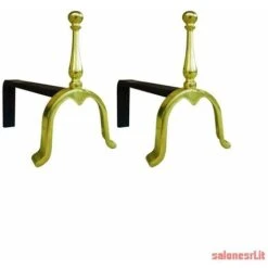 COPPIA ALARI CAMINO BRUCIALEGNA OTTONE ART.2151 -Ubbink Magasin 88266918 2