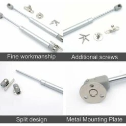Amortisseur De Pression De Gaz, Ressort De Pression De Gaz Hydraulique 2 Pièces, Amortisseur De Gaz 100Nm, Raccord De Volet D'armoire Ressort De Pression De Gaz Hydraulique Amortisseur De Pression De -Ubbink Magasin 88685166 4