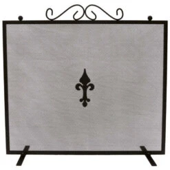 Pare-feu De Cheminée 67,3x0,8x61cm Noir Edm