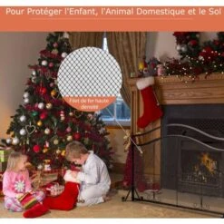 GOPLUS Écran De Cheminée Pour Isolation Des Étincelles Et Cendres, Pare-Feu De Cheminée, Panneau Protection Cheminée Décoratif, Pour Salon, Chambre, 113 X 34 X 84 Cm, Noir -Ubbink Magasin 89332108 3