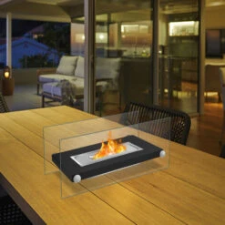 Froadp Cheminée De Table Au Bioéthanol Brûleurs Portables Pour Décoration Intérieure Et Extérieure (Rectangle, 34x16.5x16cm) -Ubbink Magasin 89380400 5