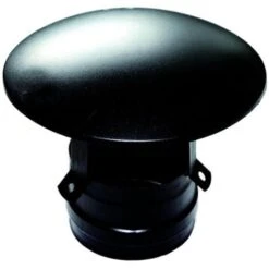 MBM Borne Noire De Fumée Tube Femelle Chapeau Chinois 80 Mm En Noir Peint Granulés De Cheminée En Acier Inoxydable