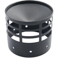 MBM Combustion Paroi Terminale D'échappement 100 Mm Peint En Noir Pastille De Combustion En Acier Inoxydable