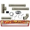 MBM Poêle à Pellets Tubes Kit 80 Mm. En Tube D'acier INOX 316 Résistant CE 600 ° Fait En Italie.