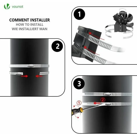 Ventilateur Poêle à Bois 6 Lames Avec Thermomètre Ventilateur Cheminée Appareil De Chauffage Alimenté Fixé Sur Le Tuyau De Cheminée Pour Foyer, Poele A Granule, Foyer à Bois 6 Ventilateur Poêle à Bois 6 Lames Avec Thermomètre Ventilateur Cheminée Appareil De Chauffage Alimenté Fixé Sur Le Tuyau De Cheminée Pour Foyer, Poele A Granule, Foyer à Bois – Image 4