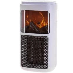 Mini Radiateur Portable 400W à Faible Puissance, Avec Régulateur De Température 15ºC-45ºC Et Minuterie, Effet Cheminée