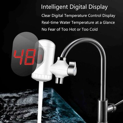Robinet Chauffe Eau Instantané Electrique Chauffe Eau Instantané Electrique Salle De Bain Avec Affichage De La Température Robinet Électrique Corps De Chauffe En Acier Inoxydable Sécurité Multi-protec 4 Robinet Chauffe Eau Instantané Electrique Chauffe Eau Instantané Electrique Salle De Bain Avec Affichage De La Température Robinet Électrique Corps De Chauffe En Acier Inoxydable Sécurité Multi-protec – Image 2