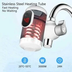 Robinet Chauffe Eau Instantané Electrique Chauffe Eau Instantané Electrique Salle De Bain Avec Affichage De La Température Robinet Électrique Corps De Chauffe En Acier Inoxydable Sécurité Multi-protec 11 Robinet Chauffe Eau Instantané Electrique Chauffe Eau Instantané Electrique Salle De Bain Avec Affichage De La Température Robinet Électrique Corps De Chauffe En Acier Inoxydable Sécurité Multi-protec -Ubbink Magasin 92598486 5