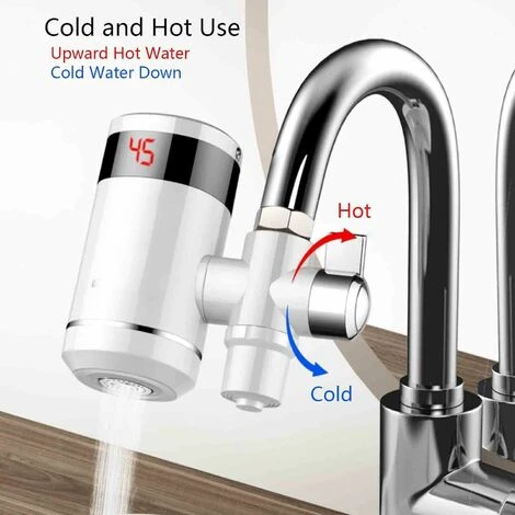 3000W Robinet Robinet Électrique Instantané Cuisine Chauffage Instantané Robinet D'eau Avec Affichage Numérique Une LED Économie D'espace Chauffe Eau Instantané Electrique Robinet IPX4 6 3000W Robinet Robinet Électrique Instantané Cuisine Chauffage Instantané Robinet D'eau Avec Affichage Numérique Une LED Économie D'espace Chauffe Eau Instantané Electrique Robinet IPX4 – Image 4