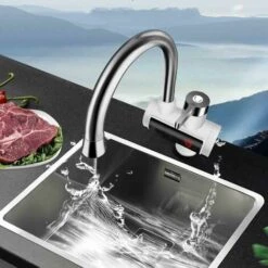Chauffe Eau Instantané Electrique Robinet Électrique Instantané Chauffe-eau Robinet Dans Cuisine Rotatif À 360° Robinet De Cuisine Avec Numérique Réchauffeur Installation De L'entrée D'eau Inférieure