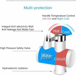 Chauffe Eau Instantané Electrique Robinet Électrique Instantané Chauffe-eau Robinet Dans Cuisine Rotatif À 360° Robinet De Cuisine Avec Numérique Réchauffeur Installation De L'entrée D'eau Inférieure -Ubbink Magasin 92598493 3