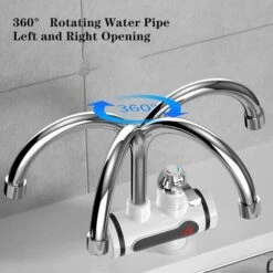 Chauffage Électrique Robinet Avec LED Numérique Réchauffeur De Cuisine Robinet Électrique Instantané Rotation À 360° Pour Le Chaud Et Le Froid Robinet Chauffant Instantané Facile À Installer -Ubbink Magasin 92599442 5