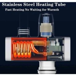 Chauffe Eau Instantané Electrique Robinet Électrique Avec Numérique Chauffage Affichage De La Température Chaude Et Froide Tuyau D'eau Tournant À 360° Protection Multi-sécurité Pour Bains -Ubbink Magasin 92599641 4