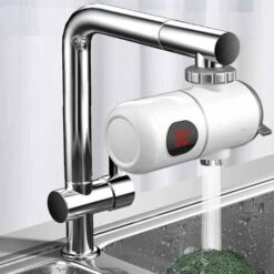 Robinet Chauffe Eau Instantané Electrique Cuisine Facile À Installer Chauffe Eau Instantané Electrique Salle De Bain Avec Affichage De La Température Tube De Chauffage En Acier Inoxydable