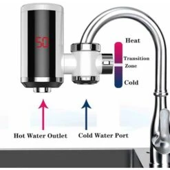 220V Chauffe Eau Instantané Electrique Cuisine 3000W Avec Affichage Numérique Robinet D'eau Chaude Électrique Instantané Réchauffeur De Robinet Électrique Aucune Installation Pour Les Salles De Bains -Ubbink Magasin 92600046 3