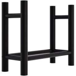Porte-bûches Medya En Métal Noir 30x60x60 Cm Rund -Ubbink Magasin 92697449 4