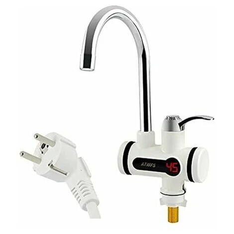 Robinet électrique 220 V Avec Chauffe-eau, Affichage De La Température LED, 3000 W, Chauffe-eau Instantané Pour Cuisine, Salle De Bain, Eau Chaude Instantanée (bas, Grand) 3 Robinet électrique 220 V Avec Chauffe-eau, Affichage De La Température LED, 3000 W, Chauffe-eau Instantané Pour Cuisine, Salle De Bain, Eau Chaude Instantanée (bas, Grand)