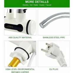 Robinet électrique 220 V Avec Chauffe-eau, Affichage De La Température LED, 3000 W, Chauffe-eau Instantané Pour Cuisine, Salle De Bain, Eau Chaude Instantanée (bas, Grand) 9 Robinet électrique 220 V Avec Chauffe-eau, Affichage De La Température LED, 3000 W, Chauffe-eau Instantané Pour Cuisine, Salle De Bain, Eau Chaude Instantanée (bas, Grand) -Ubbink Magasin 92939176 3