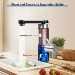 Robinet De Chauffage électrique, 220 V, 3300 W, Acier Inoxydable 304 Chaud Direct, Rotatif à 360 Degrés, Robinet De Cuisine, Affichage De La Température LED, évier à Une Main Pour Cuisine, Salle De Ba -Ubbink Magasin 93268757 5